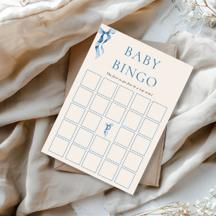 Find the guest Bingo Game Bow Baby Shower Card
