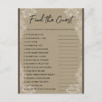 Find the Guest Bridal Shower Game