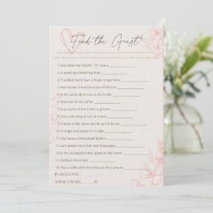 Find the Guest Icebreaker Gam, Bridal Shower Advice Card