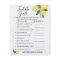 Find the Guest Lemons Bridal Shower Game Card