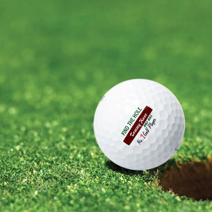 find the hole personalised golf balls