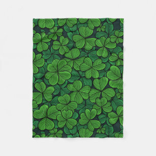 Find the lucky clover 2 fleece blanket