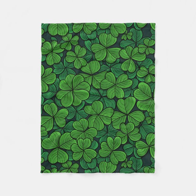 Find the lucky clover 2 fleece blanket (Front)