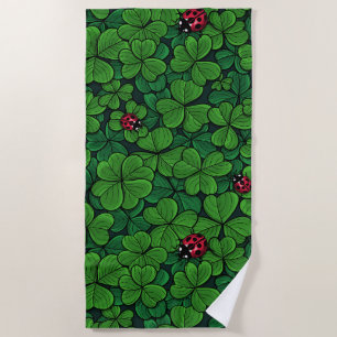 Find the lucky clover beach towel