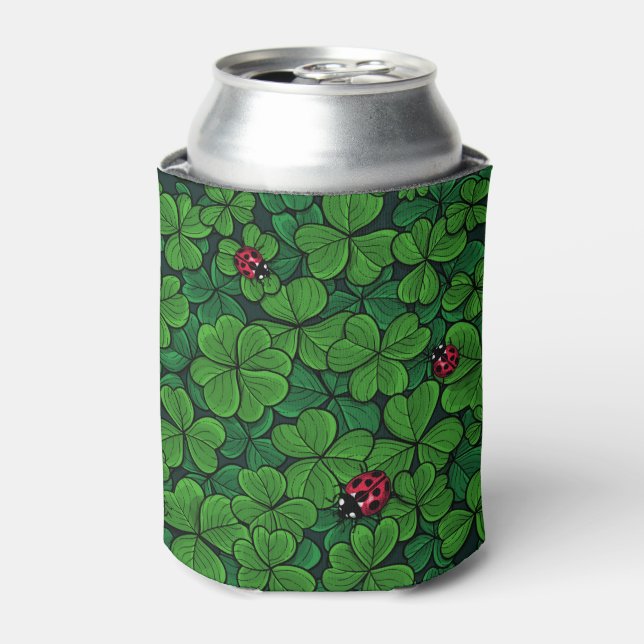Find the lucky clover can cooler (Can Front)