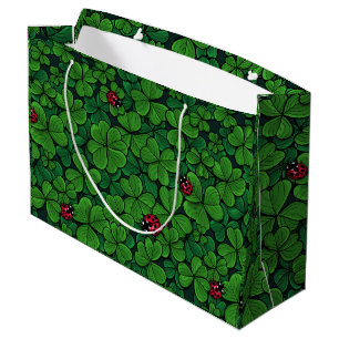 Find the lucky clover large gift bag