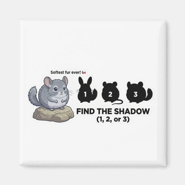 Find the Shadow Chinchilla Animal World Quest for  Magnet (Front)