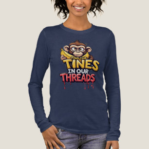 Find The Tunes: Colourful Cartoon Monkey Tri-Blend Shirt