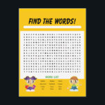 Find the Words, Word Search Activity Card<br><div class="desc">Word search activity cards. Perfect for teachers and parents.</div>