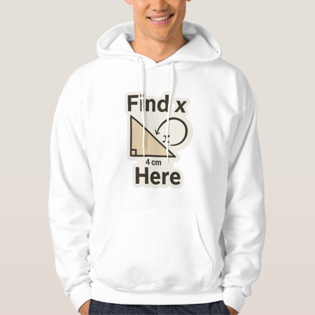Find X Math Joke Sticker – Funny Geometry Pun  Hoodie (Front)