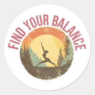 Find Your Balance Classic Round Sticker