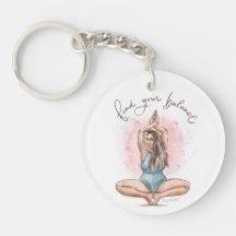 Find Your Balance Keychain | Yoga Posture
