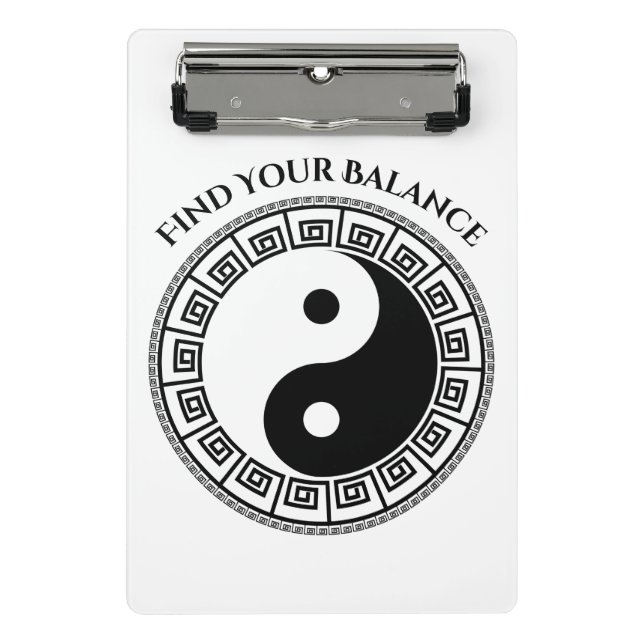 Find Your Balance Mini Clipboard (Front)