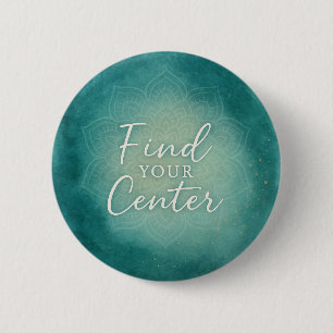 Find Your Centre Mandala Watercolor Spiritual 6 Cm Round Badge