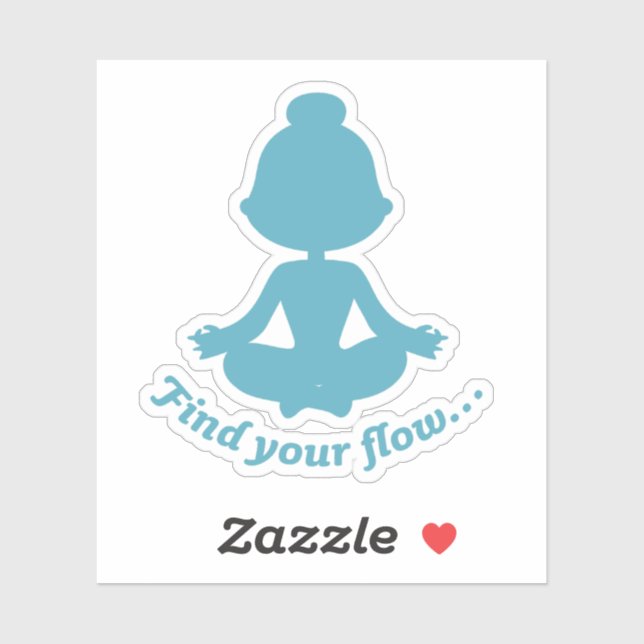 Find Your Flow Sticker (Cyan) (Sheet)