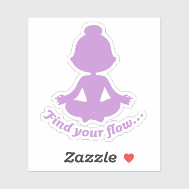 Find Your Flow Sticker (Purple) (Sheet)