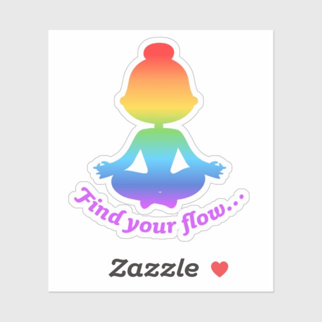 Find Your Flow Sticker (Rainbow) (Sheet)