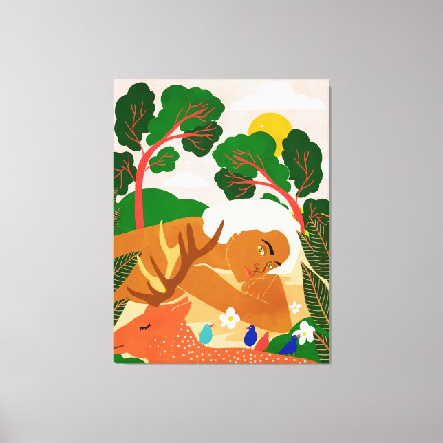 Find your happy place & go there often canvas print (Front)