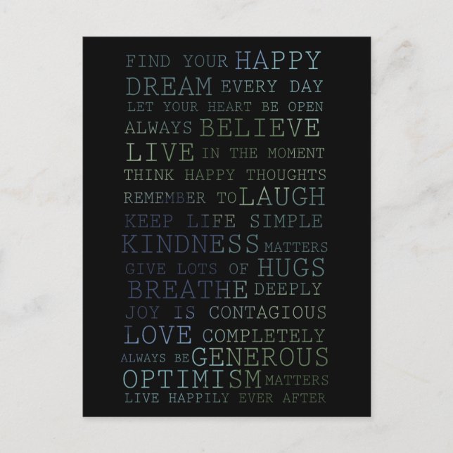 Find Your Happy Postcard (Front)