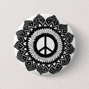 Find your inner peace   Mandala Design 6 Cm Round Badge