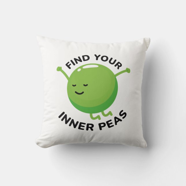 Find Your Inner Peas Cushion (Front)