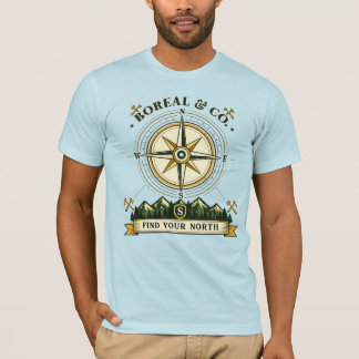 Find Your North Compass Badge | BOREAL & CO T-Shirt