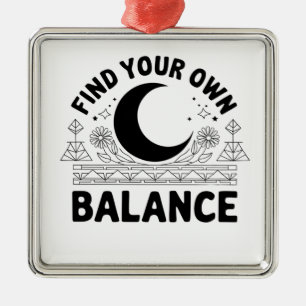 Find Your Own Balance Metal Tree Decoration