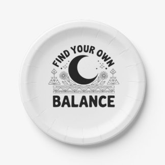 Find Your Own Balance Paper Plate