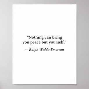 Find Your Own Peace — Emerson Inspirational Art Poster