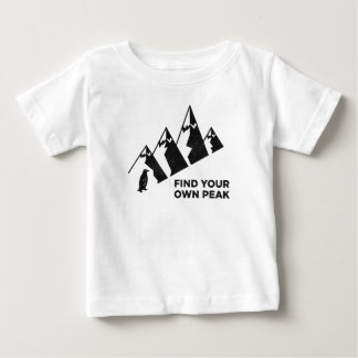 Find Your Own Peak– Inspirational Penguin Design Baby T-Shirt