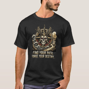 Find Your Path Skull Phoenix Compass Adventure T-Shirt