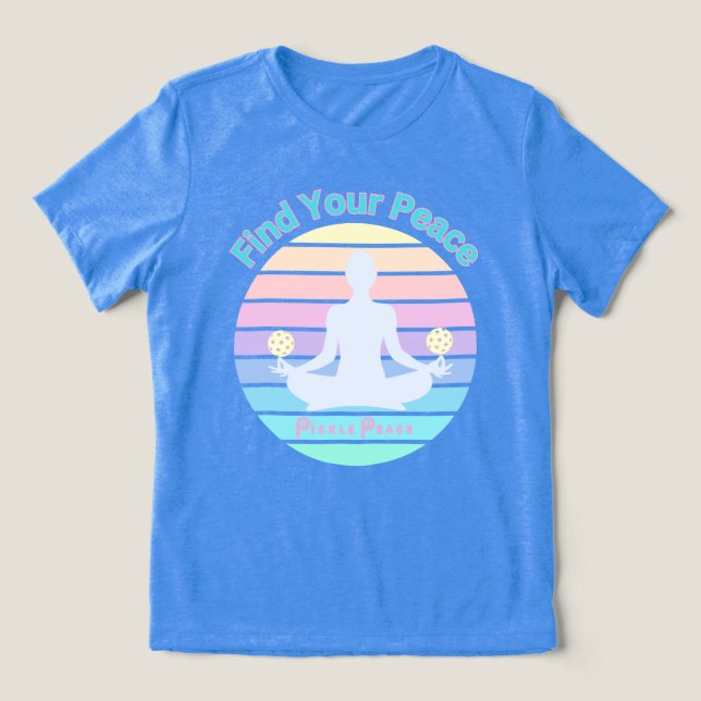 find your peace blue  Tri-Blend shirt (Design Front)