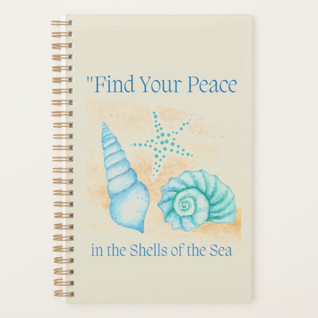 Find your peace in the shells of the sea. planner (Front)