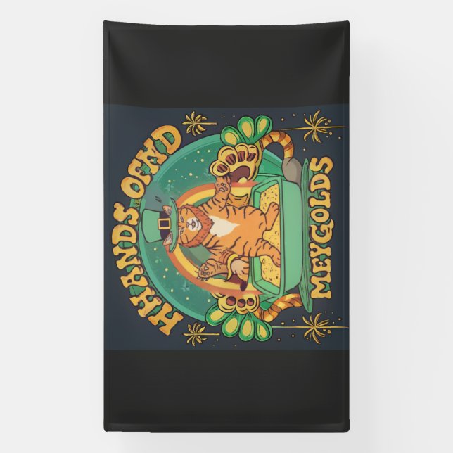 Find your Pot of Gold Green-filled Day of Joy! Banner (Vertical)