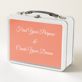 Find Your Purpose Create Your Dream Metal Lunch Box