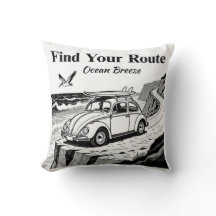 Find Your Route Vintage Surf Bug Graphic