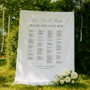 Find Your Seat Wedding Seating Chart  Fabric Tapestry