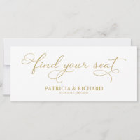 Find your Seat Wedding Seating Chart Title Card