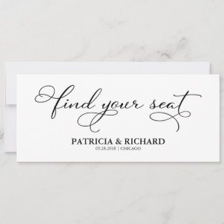 Find your Seat Wedding Seating Chart Title Card