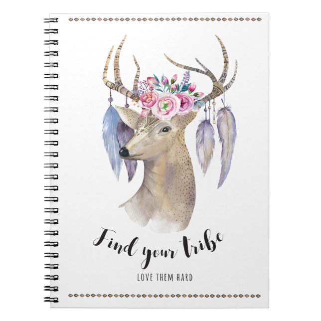 Find Your Tribe - Watercolor Spiral Notebook (Front)