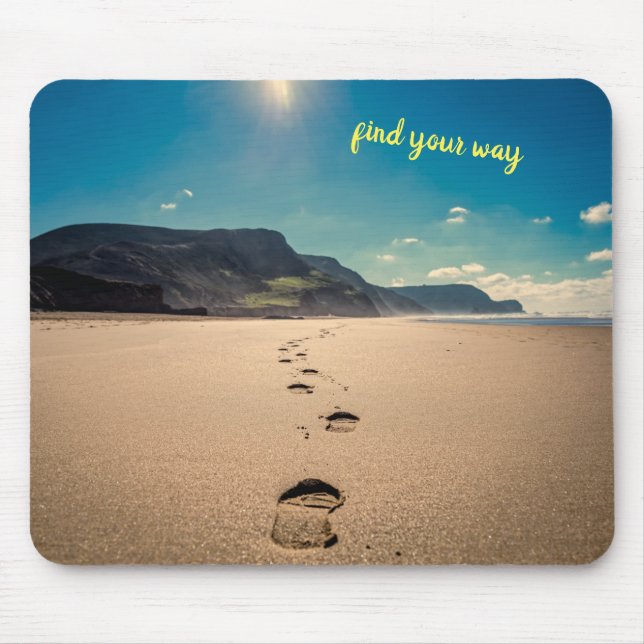 Find your way - footsteps mouse pad (Front)