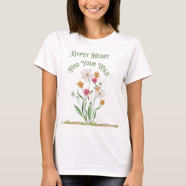 Find Your Wild Floral Graphic Tee- Botanical Tee (Front)