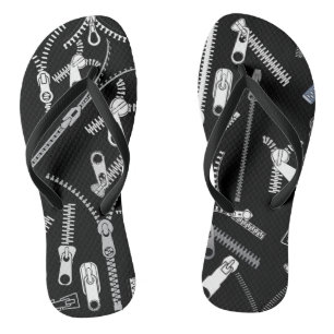 Find your zippers.bx4 Black BG Jandals