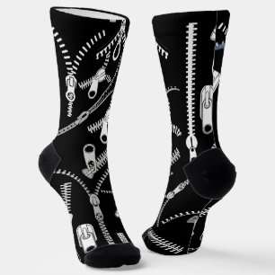 Find your zippers.bx4 Black BG Socks