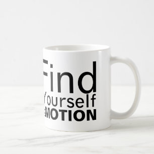 Find Yourself In Motion Mug Black on White