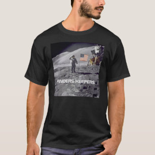"Finders Keepers" Apollo moon walksalute tee shirt