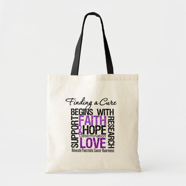 Finding a Cure For Pancreatic Cancer Tote Bag (Front)