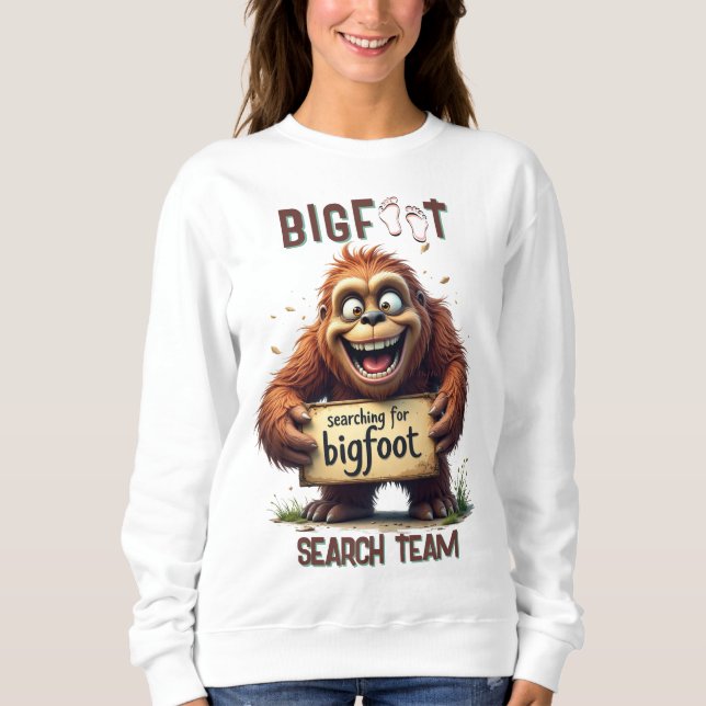 Finding Bigfoot Sasquatch Selfie Black Sweatshirt (Front)