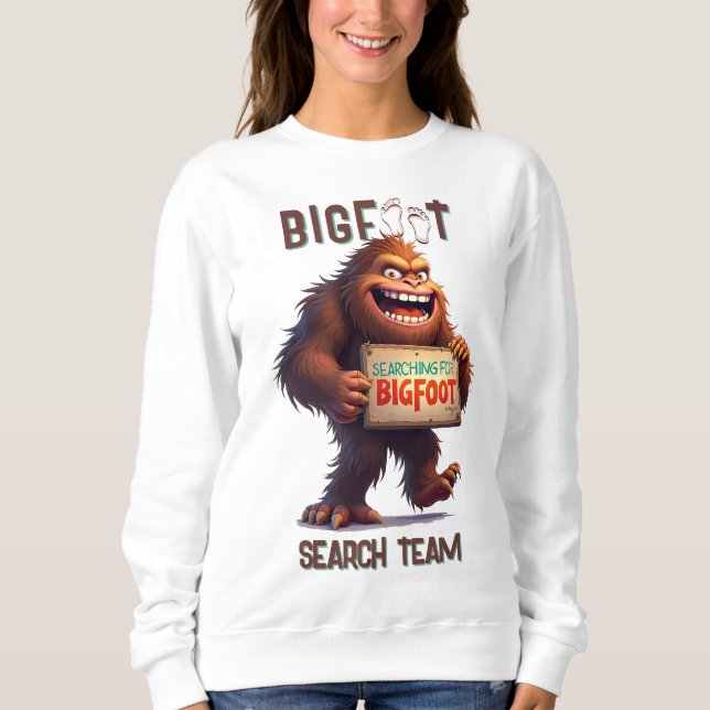 Finding Bigfoot Sasquatch Selfie Black Sweatshirt (Front)