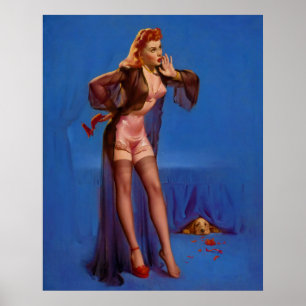 Finding Cute Puppy Pin Up Poster